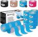 Mobiclinic - Pak van 12 Kinesiotape - Mobitape - Neuromusculaire Kleefbandage - Spierpijnbestrijding - Elastisch - Waterdicht - Kinesiologie Bandage - Geschikt voor Meerdere Zones - Rol - 5x5cm - Blauw