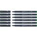 Schneider Pictus Fineliner (lijndikte 0,3 mm, onuitwisbare pigmentliner, metalen punt, behuizing van 85% gerecycled kunststof) verpakking van 6 stuks, groen
