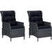 Maison Exclusive - Salon de jardin 9 pièces avec coussins, en rotin synthétique gris foncé