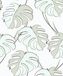 Novamur Kylie Behang met groene monstera print - 81607
