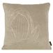 Eurofirany Elegante fluwelen kussenslopen, sierkussen met opdruk, 45 x 45 cm, fluwelen kussensloop, zacht bankkussen, lotusbloem, beige