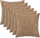 vidaXL Kussensloop 6 st heerlen taupe 50 x 50 cm microfiber fleece