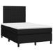 vidaXL Boxspringbed met matras, stof, zwart, 120x190 cm