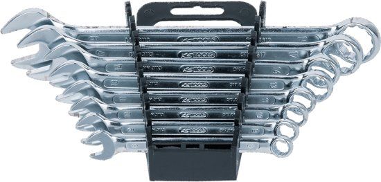 KSTools Combisleutel set met opbergrek 8 stuks 8-19mm