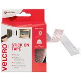 VELCRO Brand Plakband, haak & lus, op lengte gesneden, wit, 20 mm x 2,5 m
