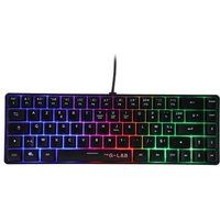 The G-Lab Keyz Hydrogen, 60% gamingtoetsenbord, bekabeld, Azerty, meerkleurige achtergrondverlichting, stil, compact formaat TKL- Pc/PS4/Ps5/Xbox - New 2023 (zwart)