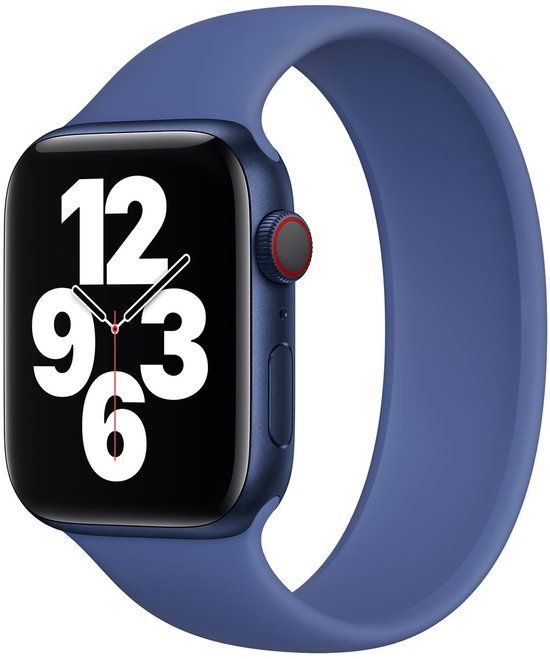 Apple Siliconen solobandje voor de Apple Watch | 38/40/41/42 mm - Maat 4 - Toma Blue