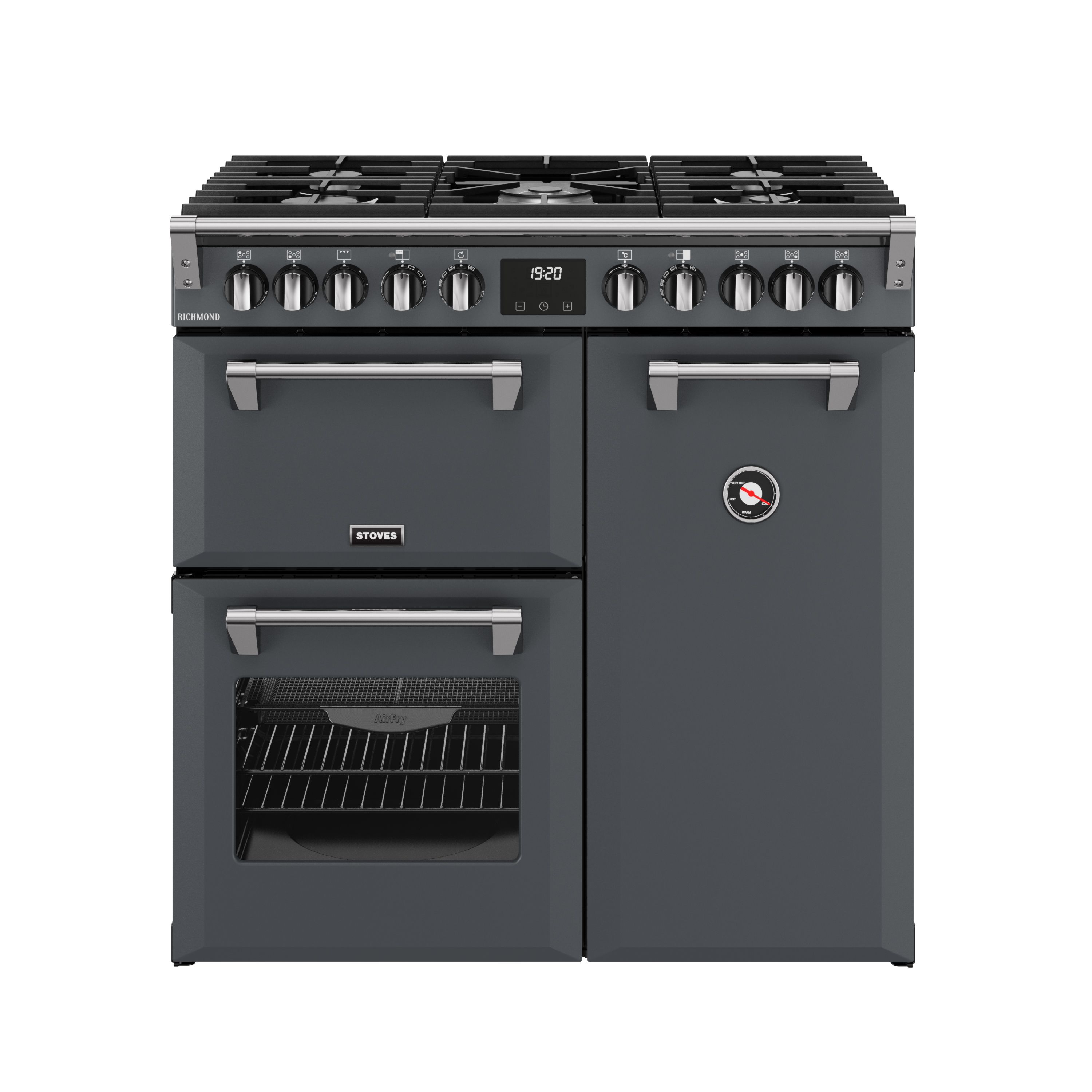 Stoves Range Cooker | Anthracite | Gas Hob | 3 Ovens | 90cm