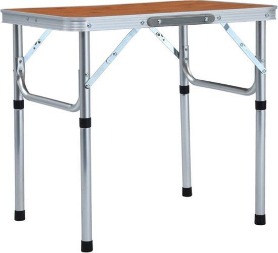 vidaXL Campingtafel inklapbaar 60x45 cm aluminium