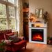 HOMAVO Elektrische haard met kast, 18" 900W/1800W elektrische haard met verwarming, 3D-vlameffect