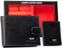 Peterson Luxury - Cadeauset Heren - Portefeuille & Pasjeshouder - Echt Leer - RFID Bescherming