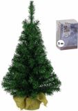 Merkloos / Sans marque Kaemingk B.V. Mini kunst kerstboom - H45 cm - met kerstverlichting - helder wit