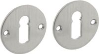 Intersteel Rozet met sleutelgat 42x2 mm rvs geborsteld