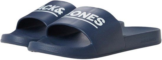 Jack & Jones Wollie Badslippers Heren Blauw - Wit