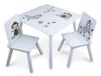 Teorema Teorema 40646 bijzettafel met 2 stoelen voor kinderen, hout, afmetingen: 59 x 59 x 45 cm, stoelen max. 25 kg, met dierpatroon