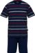 Götzburg Heren Shortama O-hals - Donkerblauw Gestreept - 3XL