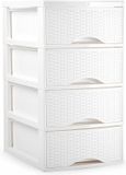 Plasticforte Ladeblokje/bureau organizer met 4x lades - wit