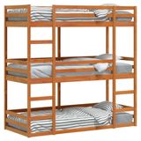 Maison Exclusive - Lit superposé triple sans matelas 80x200 cm bois de pin massif