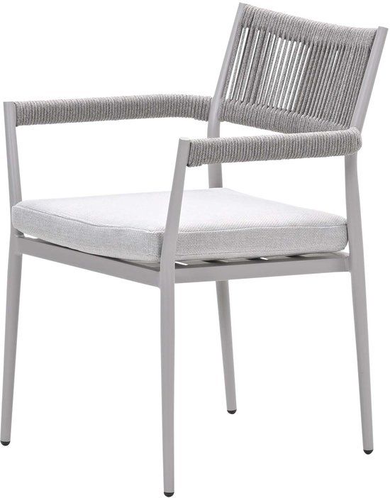 Garden Impressions Barcelona dining fauteuil - taupe - rope grey sand - valley sand