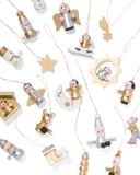 HEMA 20 décorations de Noël en bois dorées (multi)