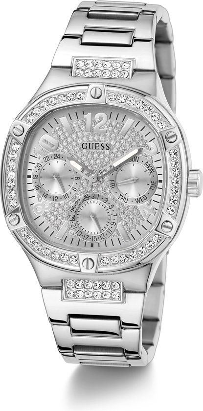 Guess Duchess GW0558L1 dames horloge zilverkleurig analoog quartz staal 40 mm