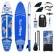 Planche de SUP gonflable - Planche de paddle autoportante - 340 cm - 84 cm de large - Pont antidérapant en EVA - PVC Drop-stitch - Kit d'accessoires
