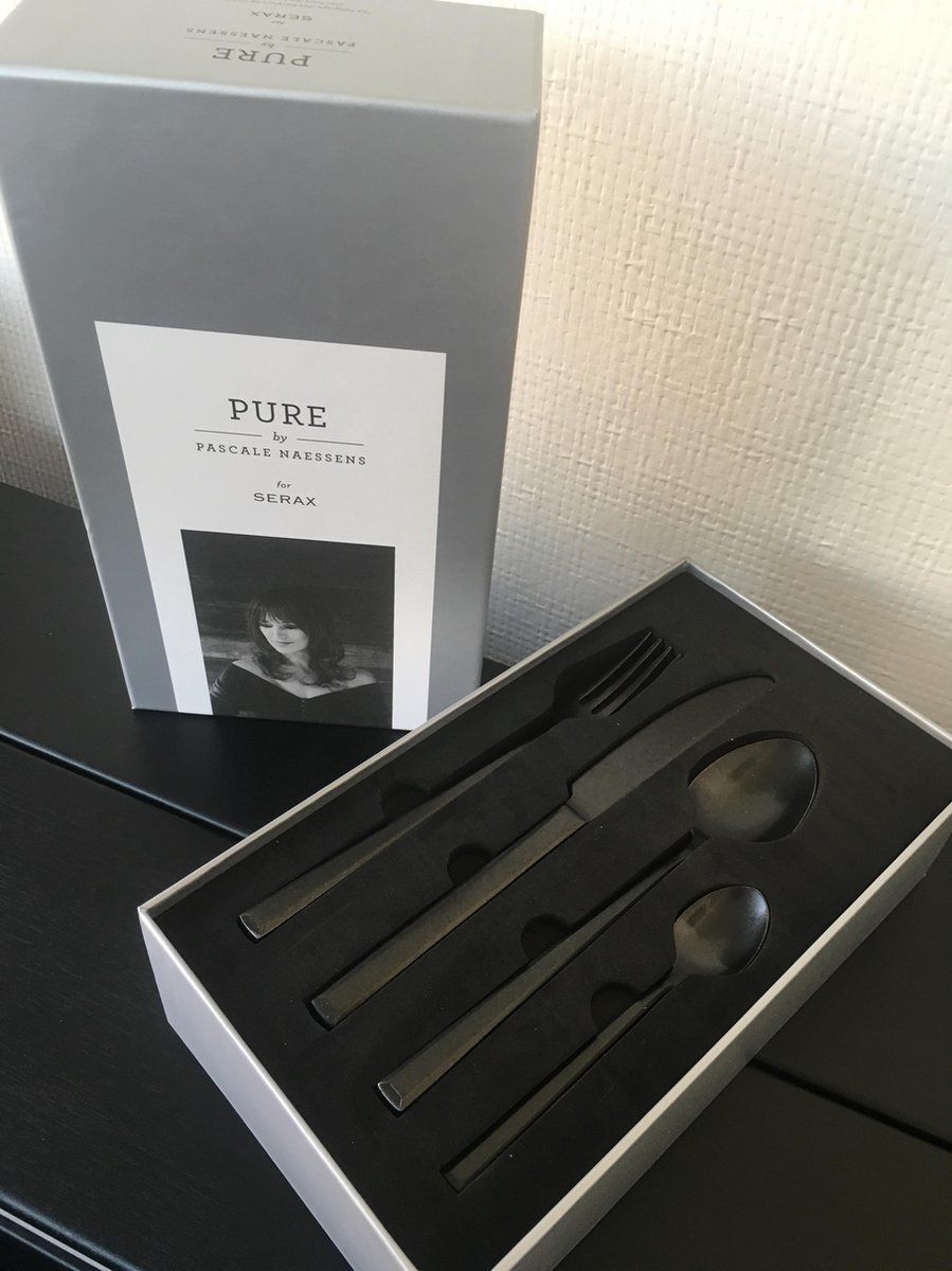 Serax Pure Bestekset 24 st. - Zwart Stone Wash - RVS