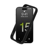 RHINOSHIELD Bumperhoesje compatibel met iPhone 15 Pro | CrashGuard - schokabsorberend slank ontwerp beschermhoes 3,5 m valbescherming - zwart