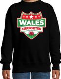 Bellatio Decorations Shoppartners Bv Wales supporter schild sweater zwart voor kinderen 152/164