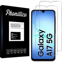 Phonillico® Gehard Glas voor Samsung Galaxy A17 5G [Pack 2] Schermbeschermer Glasfolie