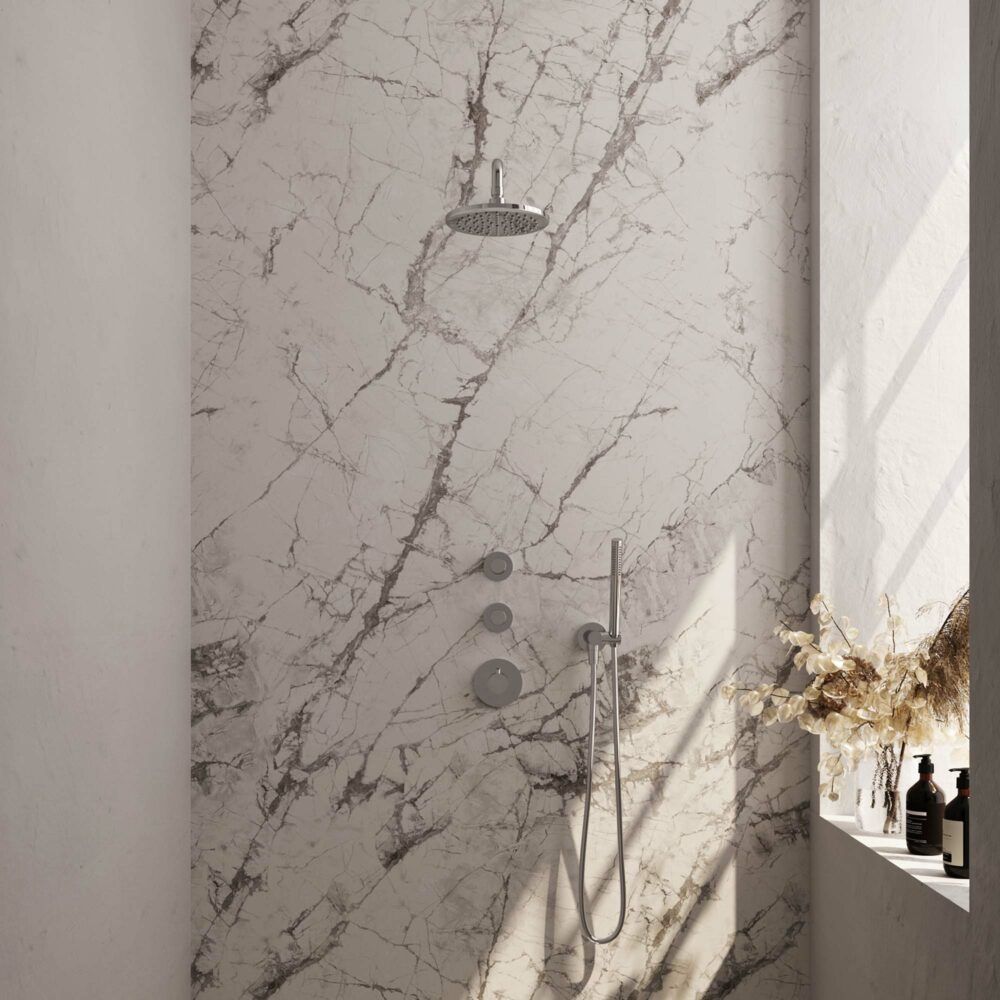 Brauer Chrome Edition Inbouw Doucheset - Gebogen Muurarm en Staafhanddouche - Chroom