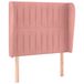 VidaXL Hoofdbord met randen 83x23x118/128 cm fluweel roze