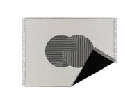 Nordic Nest NJRD Plaid en coton Circles 130x185 cm Noir