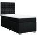 vidaXL Lit plateforme avec matelas, tissu, noir, 80x200 cm