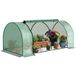 Serre 200 X 100 X 80 Cm pour jardin, maison ou pépinière, type tunnel, avec structure en acier et bâche en plastique verte