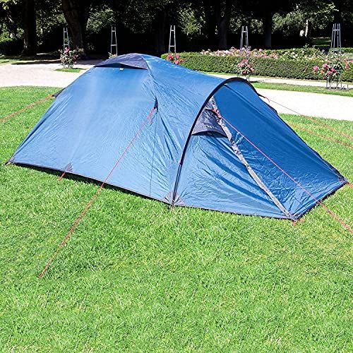 Wanderlust Panda Wanderlust Koepeltent, outdoor tent voor 2 personen, ideaal voor beginners en festivalbezoekers, blauw