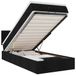 VidaXL Lit coffre avec matelas 200x200 cm Tissu Noir