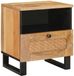 vidaXL Nachtkastje met lade Naturel 40 x 33 x 46 cm Massief Mango Hout