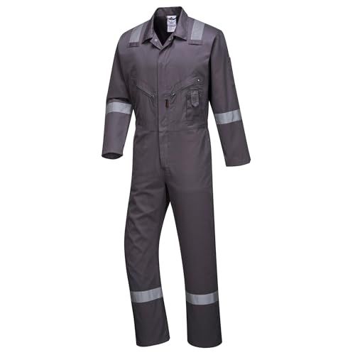 Portwest C814 Iona Cotton Coverall, Regular, Size 3XL, Grey