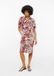s.Oliver Robe Corail Imprimé Zèbre Manches Longues Viscose Coton Taille 46