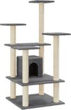 vidaXL Kattenkrabpaal met sisal krabpalen 110 cm donkergrijs