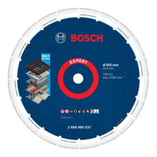 Bosch EXPERT diamant metaalschijf doorslijpschijf 355 x 25,4mm voor benzinezagen - 1 stuk