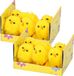 Merkloos / Sans marque Arti Casa Paaskuikens - 18 stuks - geel - pluche - H3,5 cm - Pasen