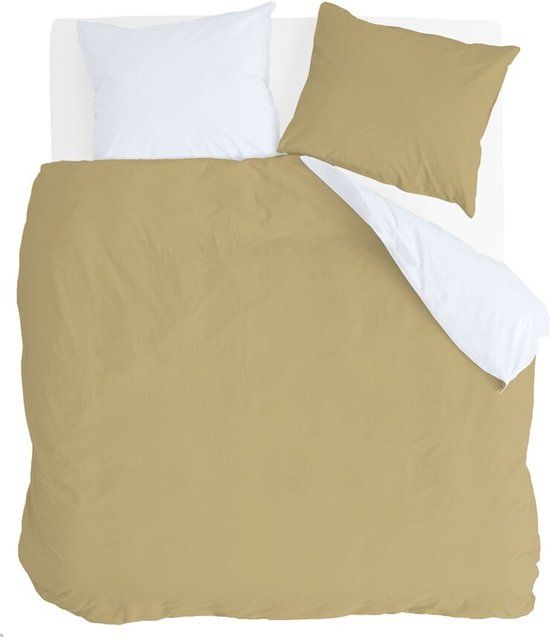 Byrklund Dekbedovertrek Side Way - Lits-jumeaux - 240x220 cm - Okergeel / Wit