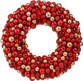 Merkloos Kaemingk Krans kunststof d33l6.5 cm rood