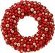 Merkloos Kaemingk Krans kunststof d33l6.5 cm rood