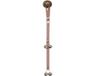 Poochiebells Mudslide hond deurbel bruin/crème aluminium/textiel 65 cm