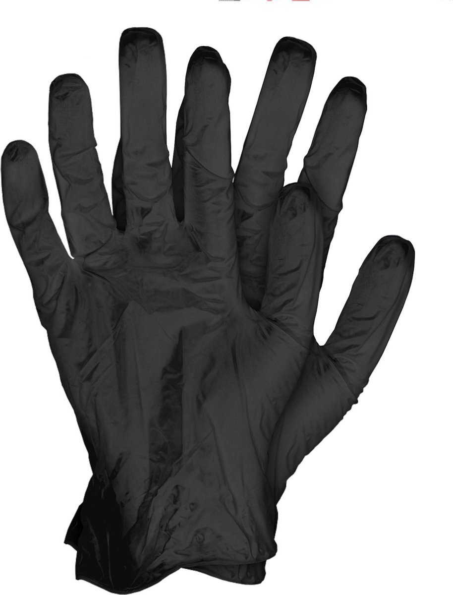 REIS NITRIO-BLACK 3 Dozen (300 stuk) Nitril Handschoenen Latex-vrij Poeder-vrij Wegwerphandschoenen Maat M