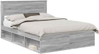 vidaXL Bedframe Sonoma grijs 160 x 200 cm massief grenenhout