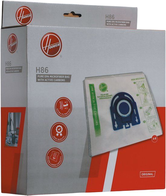 Hoover H86 Stofzuigerzakken - 4 Stuks - Synthetisch/Papier